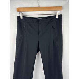 Vince Womens Black Slim Fit Trousers Size 6 Stretch Fabric Zipper